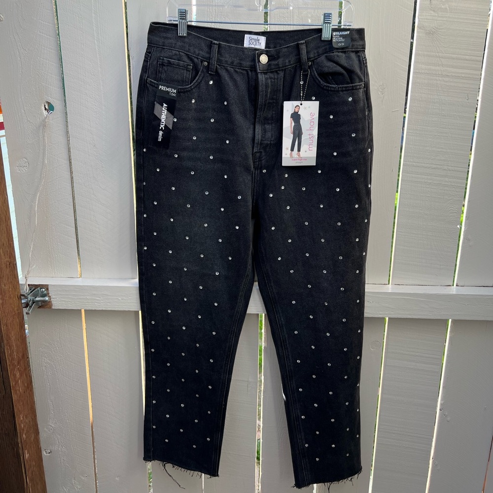 Simple Society Black Wash High Rise Jeans